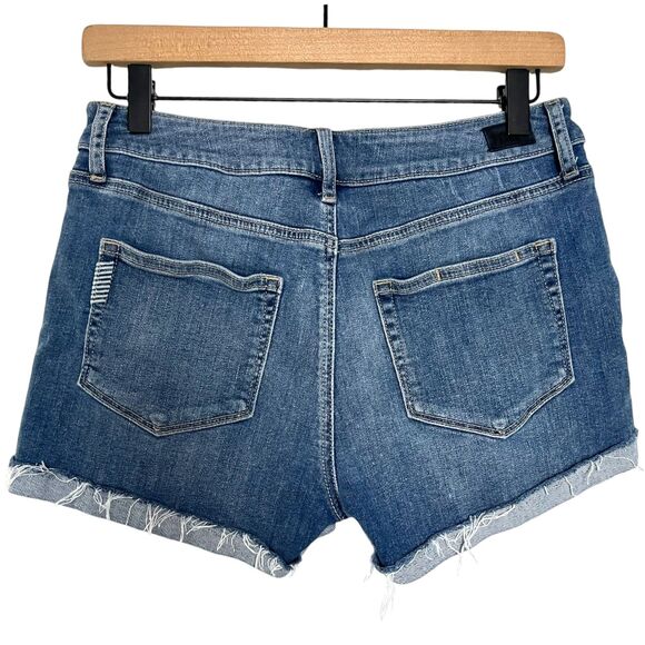 PAIGE Jimmy Jimmy Boyfriend Floral Embroidered Denim Shorts 26 - Picture 4 of 6